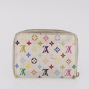 LOUIS VUITTON Monogram Multicolor Wallet 3 Set White LV Auth 207532-13