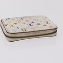 LOUIS VUITTON Monogram Multicolor Wallet 3 Set White LV Auth 207532-15