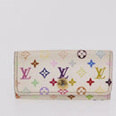 LOUIS VUITTON Monogram Multicolor Wallet 3 Set White LV Auth 207532-19
