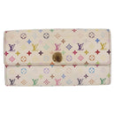 LOUIS VUITTON Monogram Multicolor Wallet 3 Set White LV Auth 207532-2