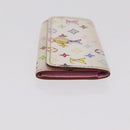LOUIS VUITTON Monogram Multicolor Wallet 3 Set White LV Auth 207532-21