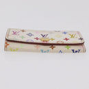 LOUIS VUITTON Monogram Multicolor Wallet 3 Set White LV Auth 207532-23