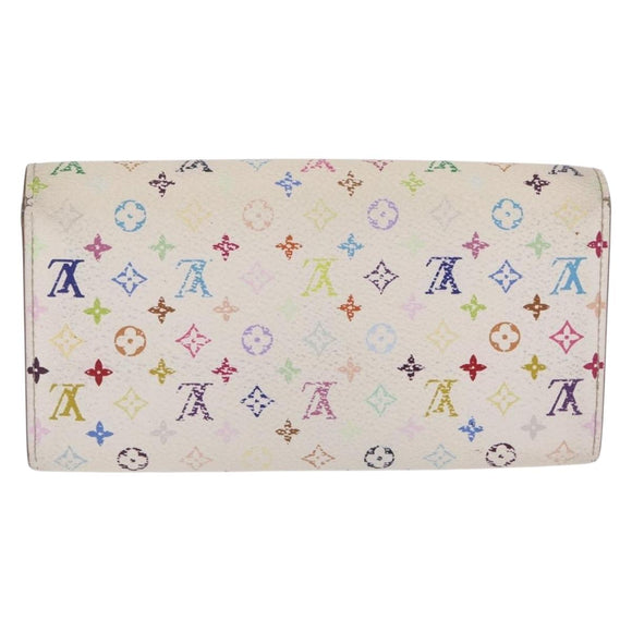 LOUIS VUITTON Monogram Multicolor Wallet 3 Set White LV Auth 207532