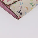LOUIS VUITTON Monogram Multicolor Wallet 3 Set White LV Auth 207532-7