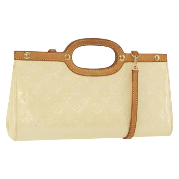 LOUIS VUITTON Monogram Vernis Roxbury Drive Hand Bag Perle M91374 Auth 207535A
