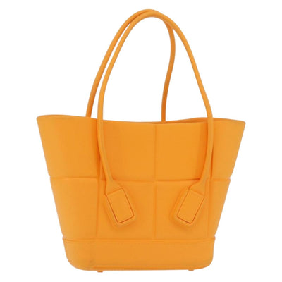 Bottega Veneta Hand Bag Rubber Orange Auth 207536A