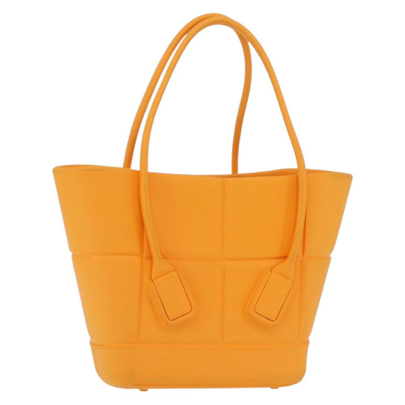 Bottega Veneta Hand Bag Rubber Orange Auth 207536A