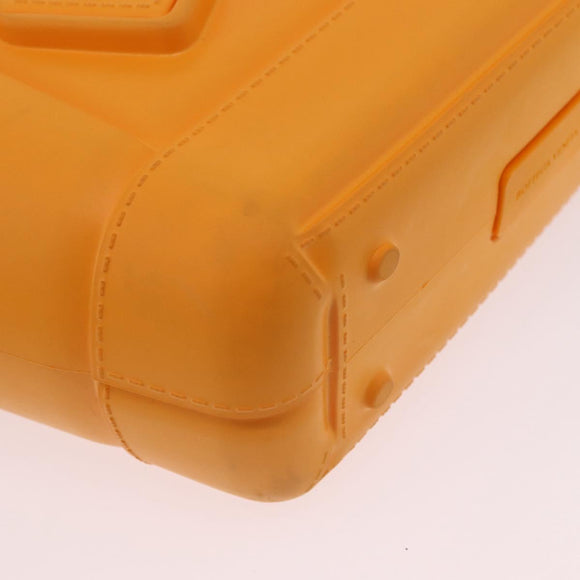Bottega Veneta Hand Bag Rubber Orange Auth 207536A