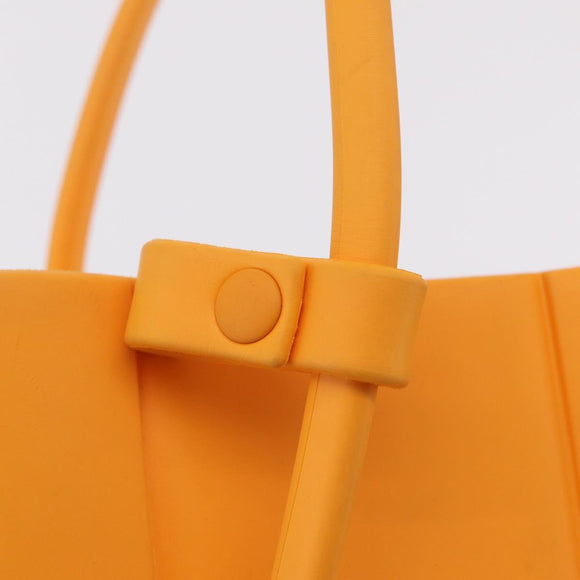 Bottega Veneta Hand Bag Rubber Orange Auth 207536A