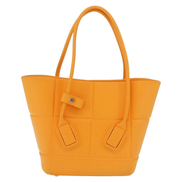 Bottega Veneta Hand Bag Rubber Orange Auth 207536A