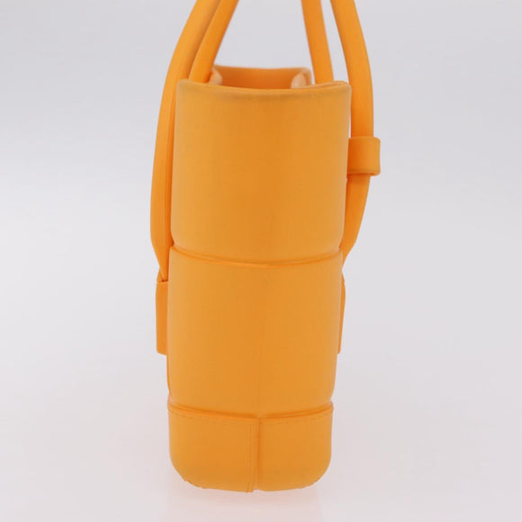 Bottega Veneta Hand Bag Rubber Orange Auth 207536A