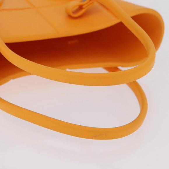 Bottega Veneta Hand Bag Rubber Orange Auth 207536A