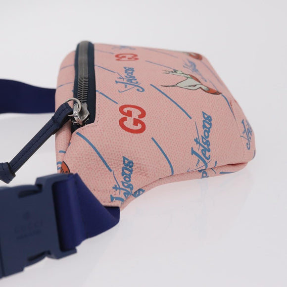 GUCCI Jetsons Collaboration Body Bag PVC Pink Silver 502095 Auth 207537M
