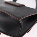 Miu Miu Madras Shoulder Bag Leather Black Gold Tone Auth 207539M-18