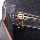 Miu Miu Madras Shoulder Bag Leather Black Gold Tone Auth 207539M-29