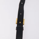 Miu Miu Madras Shoulder Bag Leather Black Gold Tone Auth 207539M-8