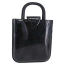 Cartier Hand Bag Patent Black Auth 207546V-1