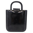Cartier Hand Bag Patent Black Auth 207546V-3