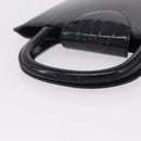 Cartier Hand Bag Patent Black Auth 207546V-7