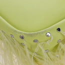 Bottega Veneta Shoulder Bag Leather Light Yellow Silver Auth 207547V-15
