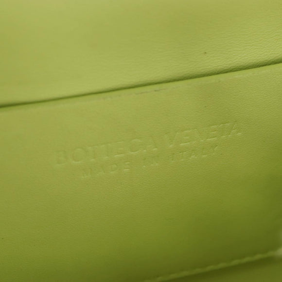 Bottega Veneta Shoulder Bag Leather Light Yellow Silver Auth 207547V