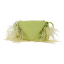 Bottega Veneta Shoulder Bag Leather Light Yellow Silver Auth 207547V-2