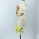 Bottega Veneta Shoulder Bag Leather Light Yellow Silver Auth 207547V-23