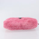 PRADA Accessory Pouch Pile Pink Silver Auth 207550V-6