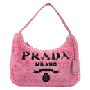 PRADA Accessory Pouch Pile Pink Silver Auth 207550V-13