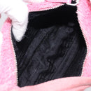 PRADA Accessory Pouch Pile Pink Silver Auth 207550V-10