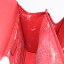 CELINE Tote Bag Leather Red Gold Tone Auth 207551-25