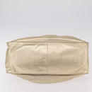 PRADA Tote Bag Leather Gold Silver Auth 207552A-7