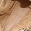 PRADA Tote Bag Leather Gold Silver Auth 207552A-11
