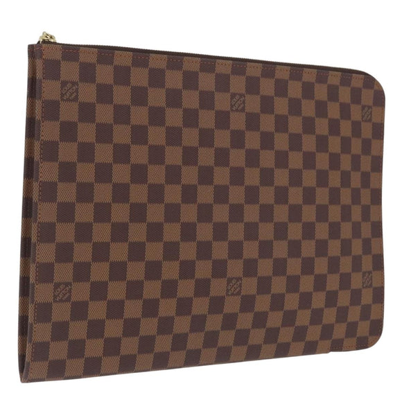 LOUIS VUITTON Damier Ebene Pochette Jules GM Clutch Bag LV Auth 207564V