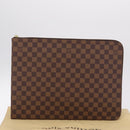LOUIS VUITTON Damier Ebene Pochette Jules GM Clutch Bag LV Auth 207564V-18
