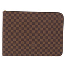LOUIS VUITTON Damier Ebene Pochette Jules GM Clutch Bag LV Auth 207564V-2