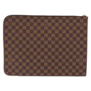 LOUIS VUITTON Damier Ebene Pochette Jules GM Clutch Bag LV Auth 207564V-3