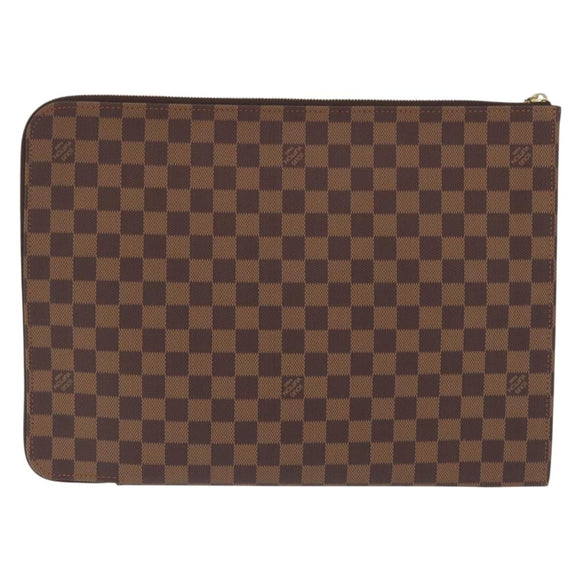 LOUIS VUITTON Damier Ebene Pochette Jules GM Clutch Bag LV Auth 207564V