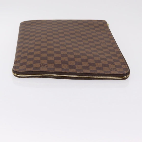 LOUIS VUITTON Damier Ebene Pochette Jules GM Clutch Bag LV Auth 207564V
