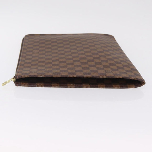 LOUIS VUITTON Damier Ebene Pochette Jules GM Clutch Bag LV Auth 207564V