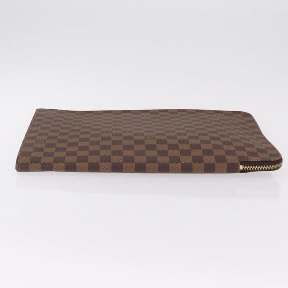 LOUIS VUITTON Damier Ebene Pochette Jules GM Clutch Bag LV Auth 207564V
