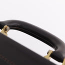 LOEWE Trunk Leather Dark Brown Gold Tone Auth 207565A-14