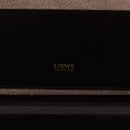 LOEWE Trunk Leather Dark Brown Gold Tone Auth 207565A-25