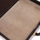 LOEWE Trunk Leather Dark Brown Gold Tone Auth 207565A-27