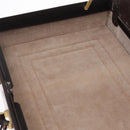 LOEWE Trunk Leather Dark Brown Gold Tone Auth 207565A-29