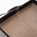 LOEWE Trunk Leather Dark Brown Gold Tone Auth 207565A-30