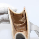 CHANEL Matelasse Mini Pouch Lamb Skin Gray Silver CC Auth 207566A-20