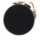PRADA Neck Pouch Nylon Black Gold Tone Auth 207568M-3