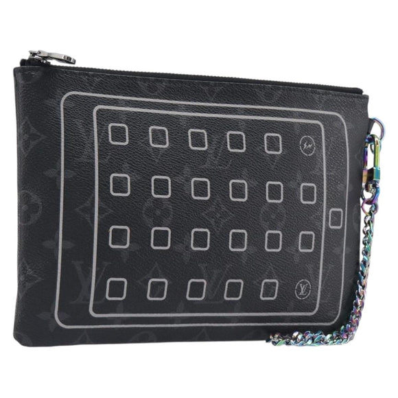 LOUIS VUITTON Monogram Eclipse Fragment iPhone Case M64449 LV Auth 207569V