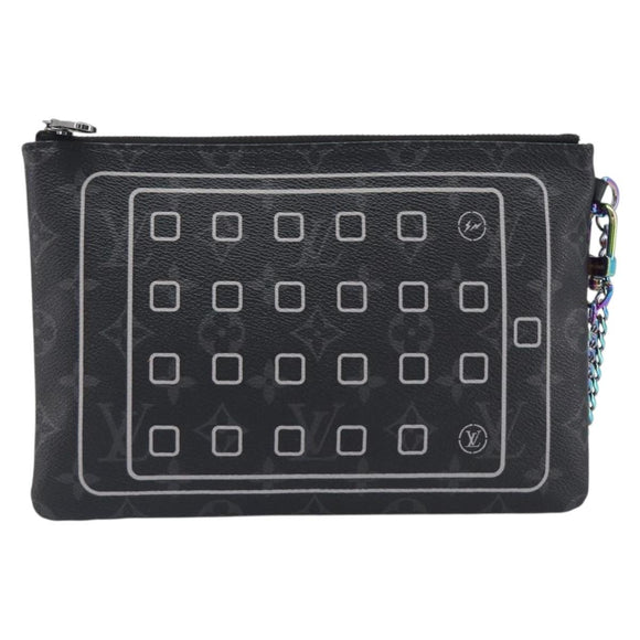 LOUIS VUITTON Monogram Eclipse Fragment iPhone Case M64449 LV Auth 207569V